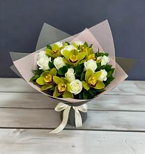 Букет цветов из:  Орхидеи и Розы в Даховской